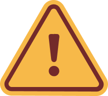 Warning icon with an exclamation point